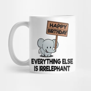 Funny Cute Elephant Birhday Bday Gift Present Child Kids Mug